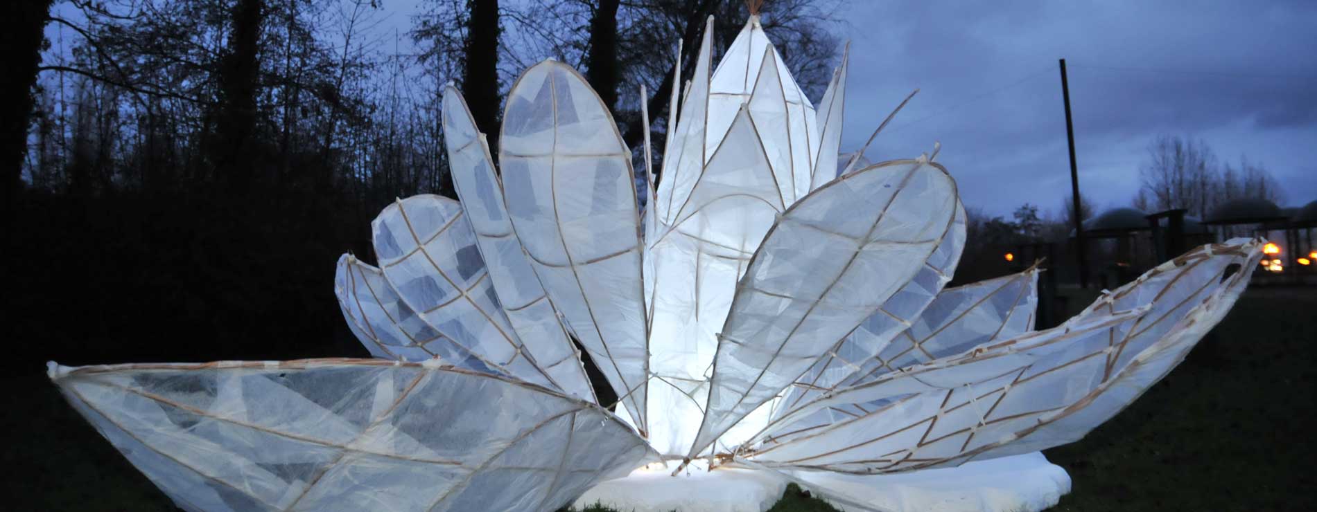 Willow and paper scuplture