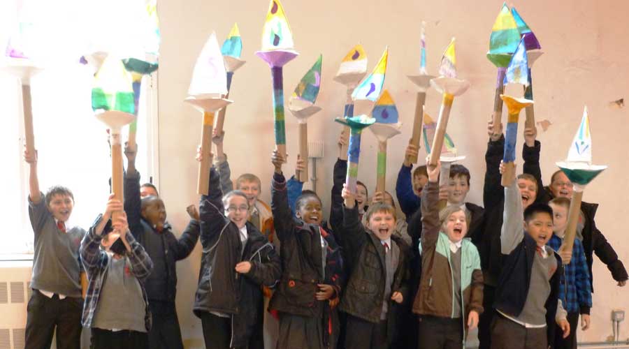 Olympic torch lanterns