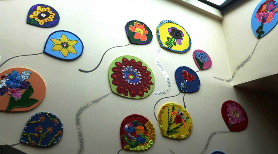 Entrance area wall art