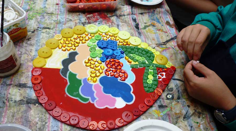 Entrance area wall art